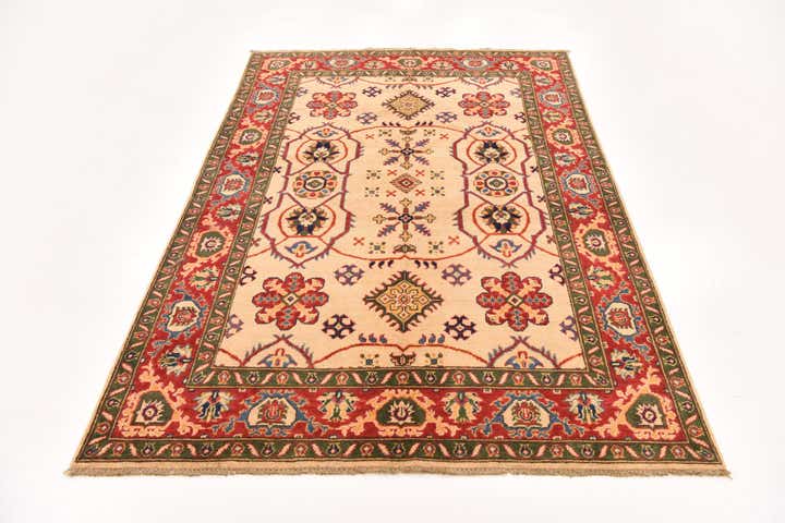 4' 11 x 7' 1 Hand Knotted Kazak Rug
