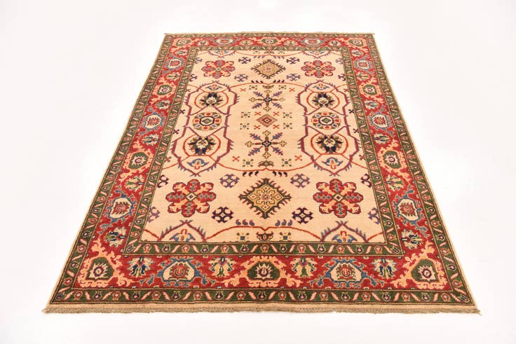 Detail image of 4' 11 x 7' 1 Hand Knotted Kazak Rug