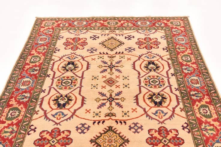 Detail image of 4' 11 x 7' 1 Hand Knotted Kazak Rug