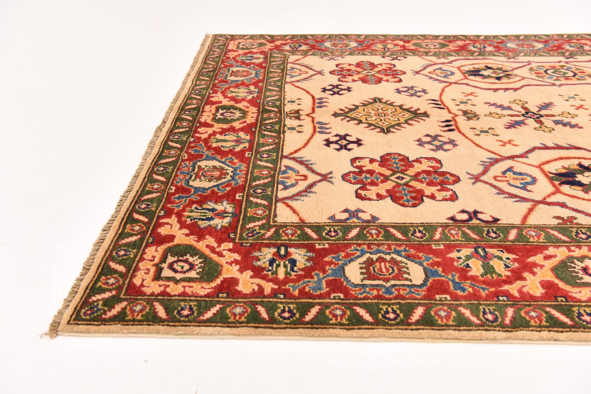 4' 11 x 7' 1 Hand Knotted Kazak Rug