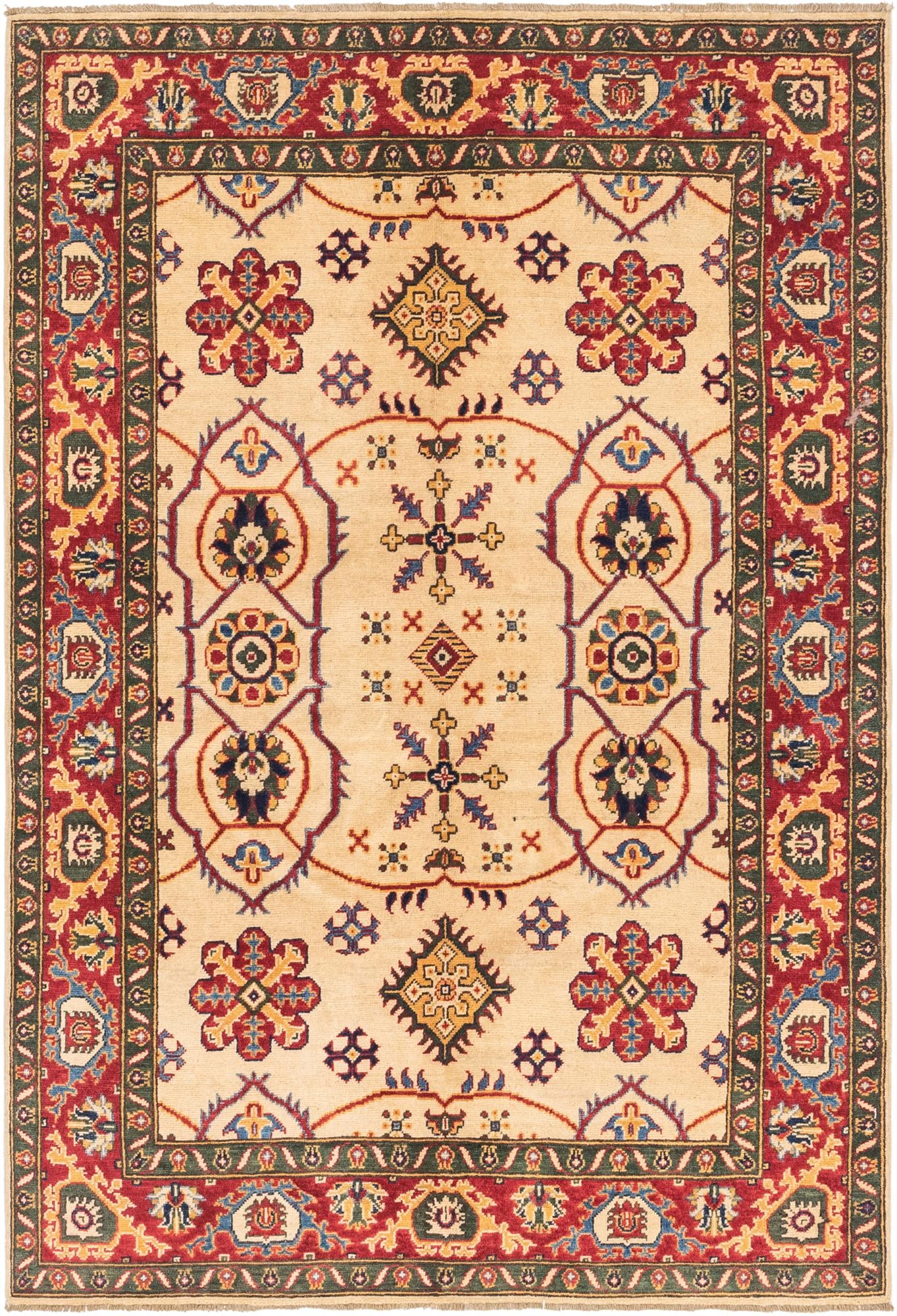 4' 11 x 7' 1 Hand Knotted Kazak Rug