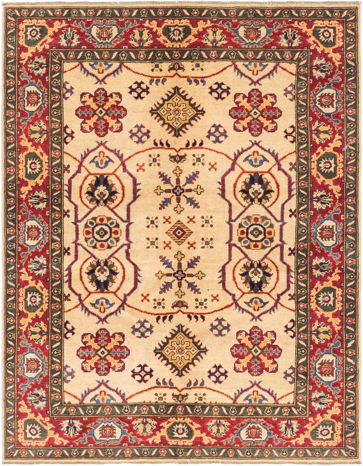 Detail image of 4' 11 x 7' 1 Hand Knotted Kazak Rug