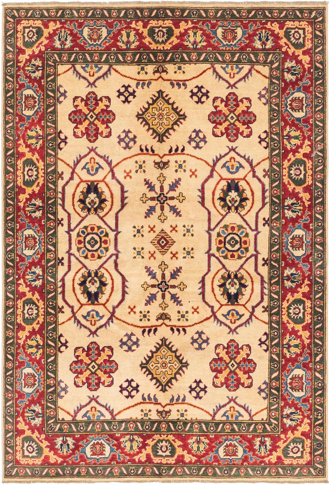 4' 11 x 7' 1 Hand Knotted Kazak Rug