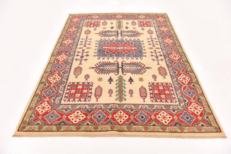 Detail image of 5' 7 x 7' 9 Hand Knotted Kazak Rug