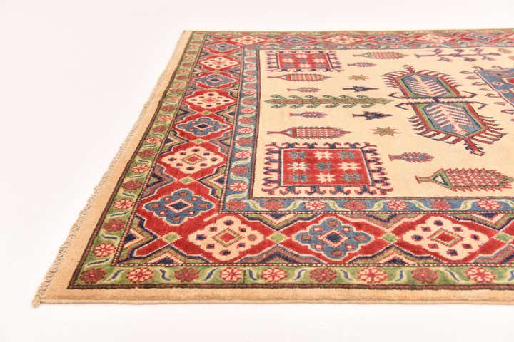 5' 7 x 7' 9 Hand Knotted Kazak Rug