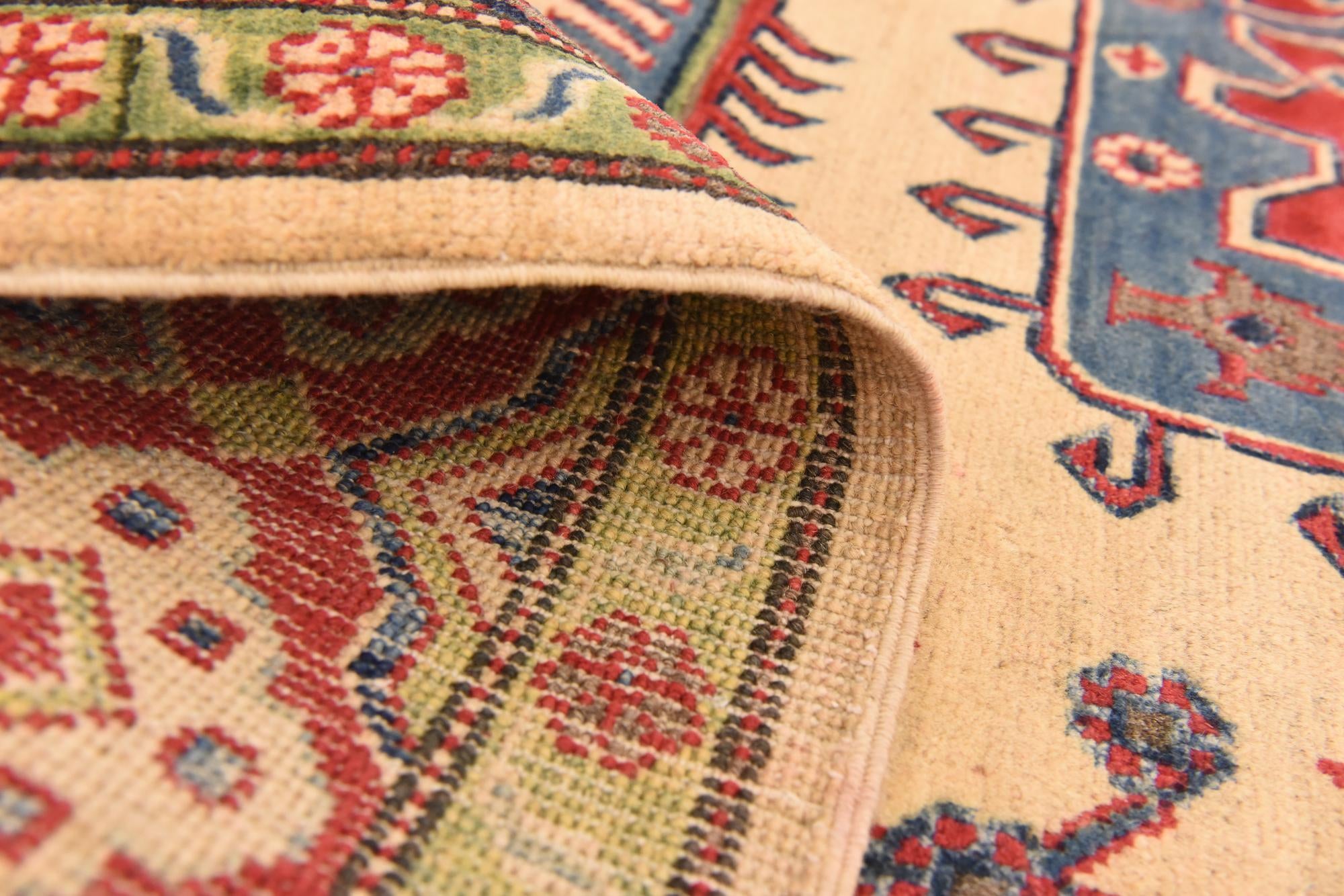 5' 7 x 7' 9 Hand Knotted Kazak Rug