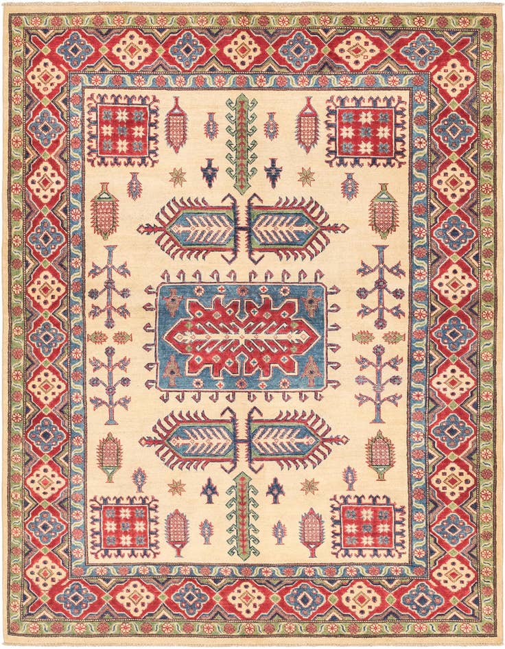 Detail image of 5' 7 x 7' 9 Hand Knotted Kazak Rug