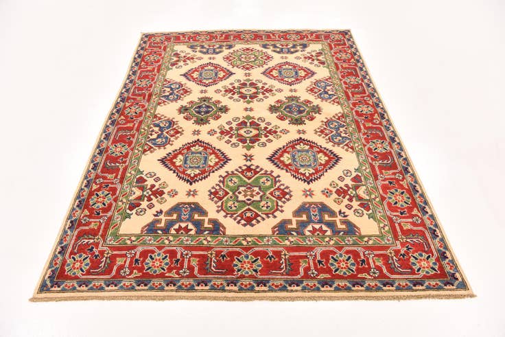 Detail image of 5' 6 x 7' 10 Hand Knotted Kazak Rug