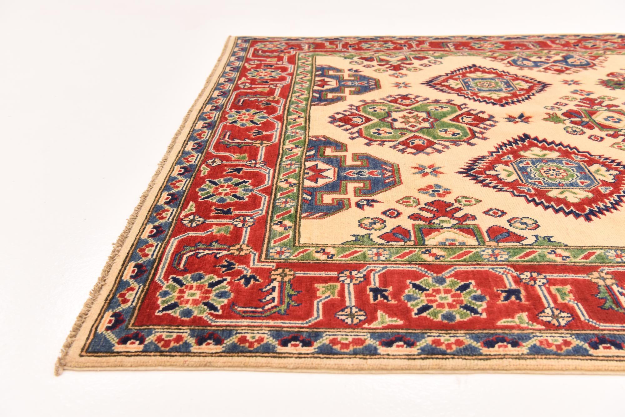 5' 6 x 7' 10 Hand Knotted Kazak Rug