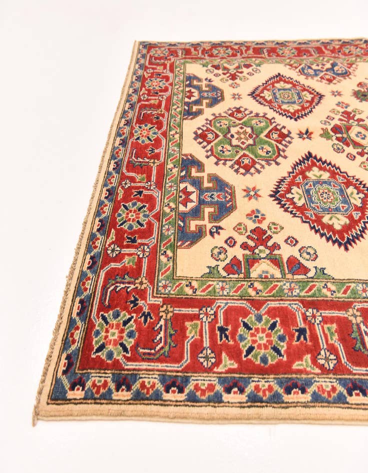 Detail image of 5' 6 x 7' 10 Hand Knotted Kazak Rug