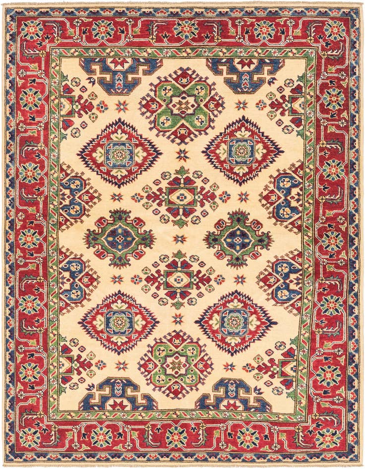 Detail image of 5' 6 x 7' 10 Hand Knotted Kazak Rug
