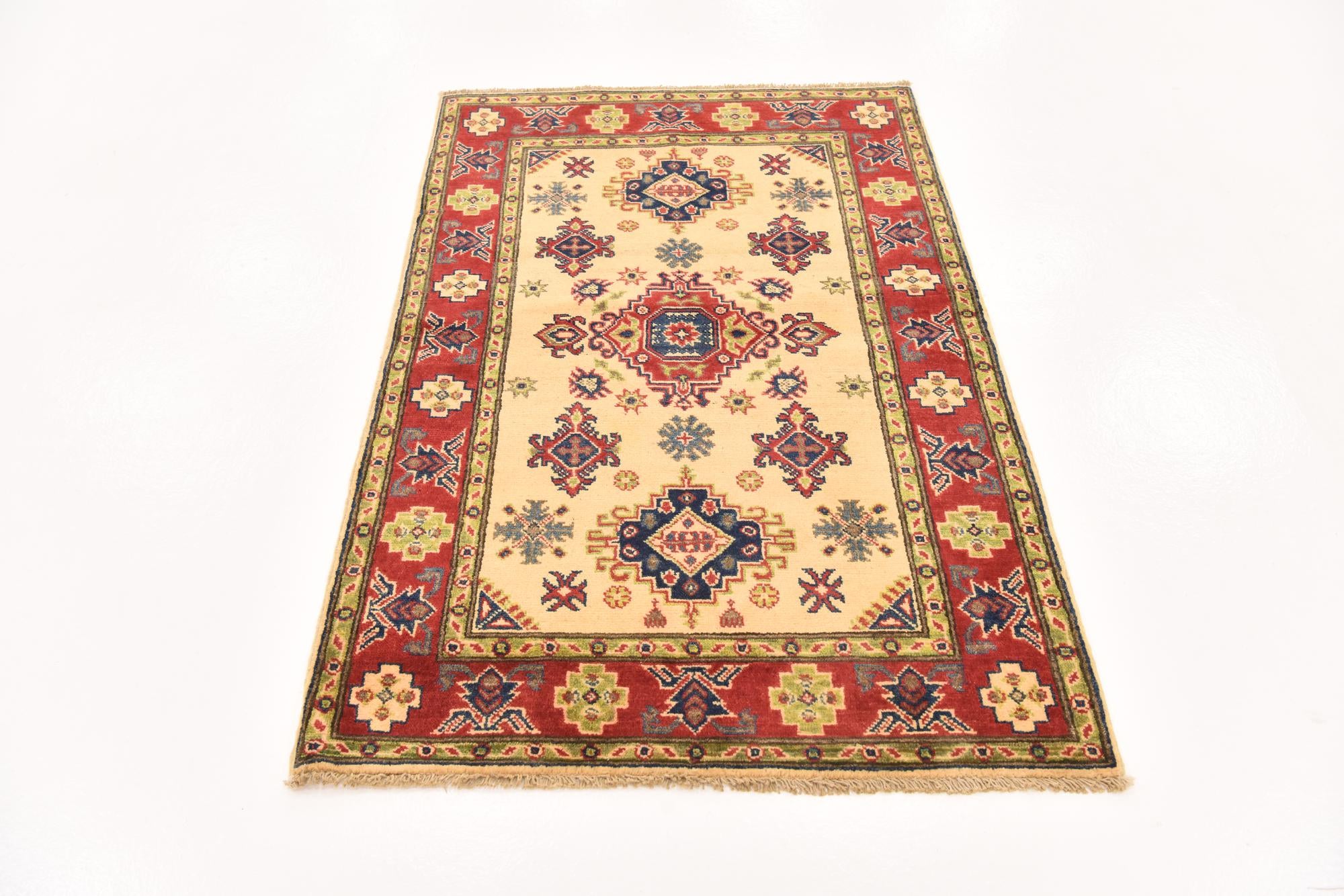 3' 3 x 5' Hand Knotted Kazak Rug