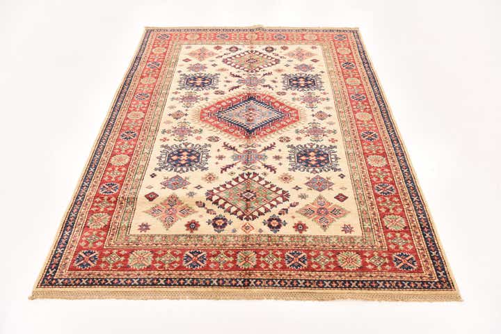 4' 10 x 6' 8 Hand Knotted Kazak Oriental Rug