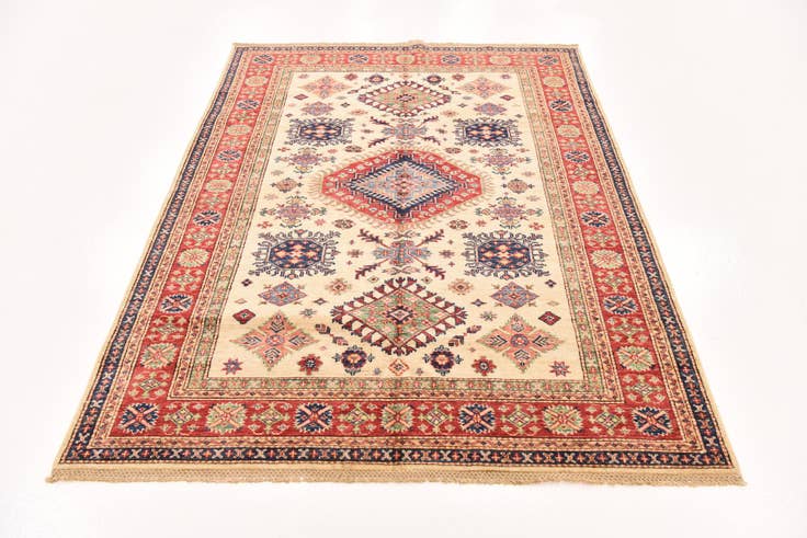 Detail image of 4' 10 x 6' 8 Hand Knotted Kazak Oriental Rug