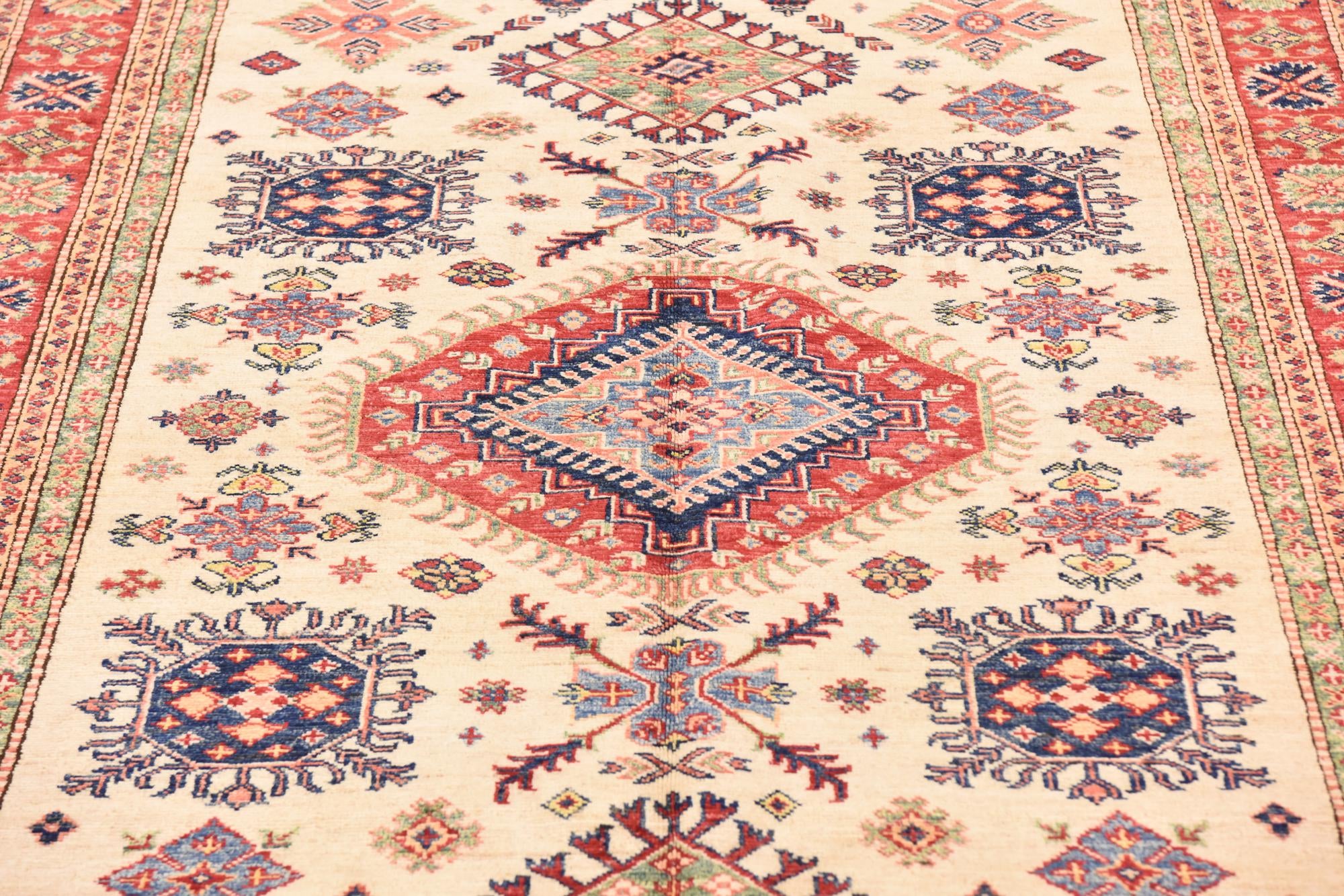 4' 10 x 6' 8 Hand Knotted Kazak Oriental Rug