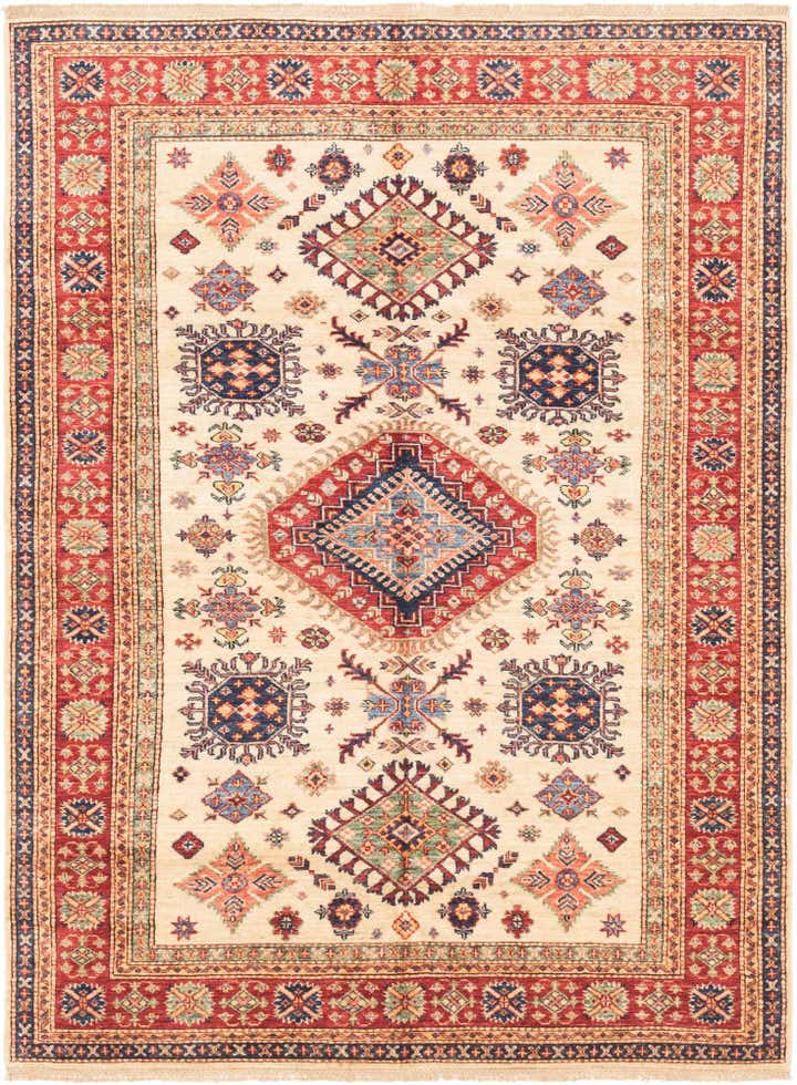 4' 10 x 6' 8 Hand Knotted Kazak Oriental Rug