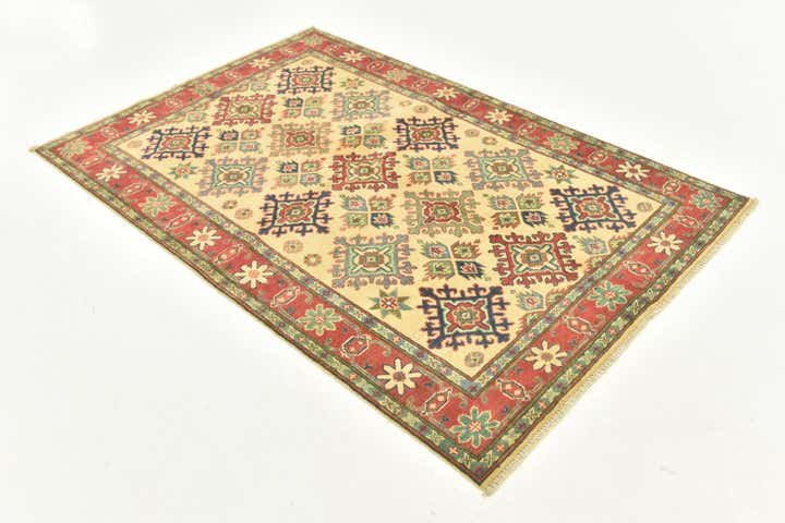 4' x 6' 1 Hand Knotted Kazak Rug