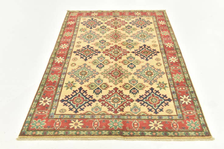 Detail image of 4' x 6' 1 Hand Knotted Kazak Rug