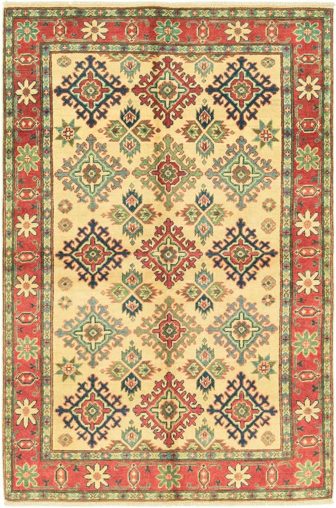 4' x 6' 1 Hand Knotted Kazak Rug