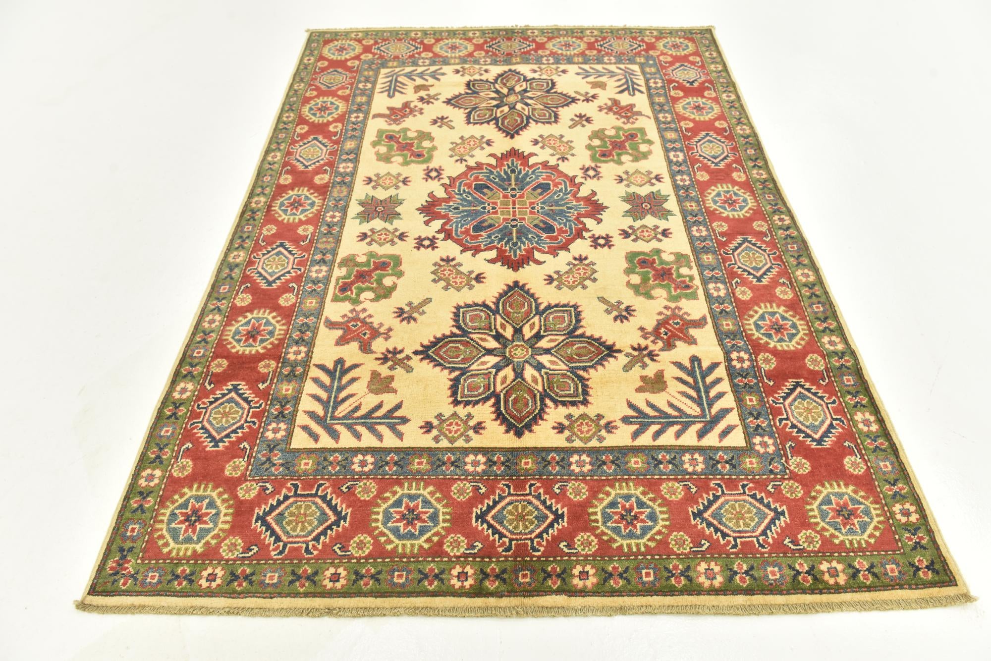 5' 1 x 7' 2 Hand Knotted Kazak Rug