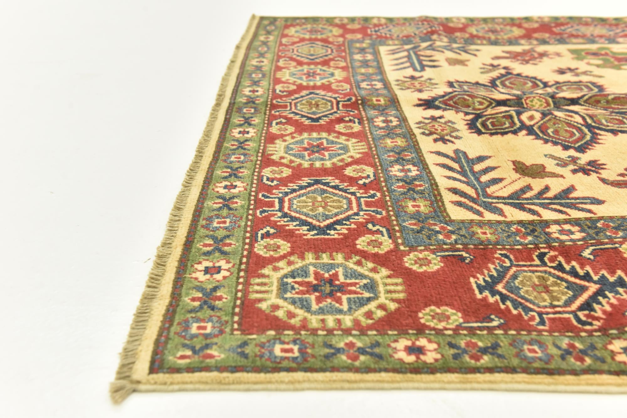 5' 1 x 7' 2 Hand Knotted Kazak Rug