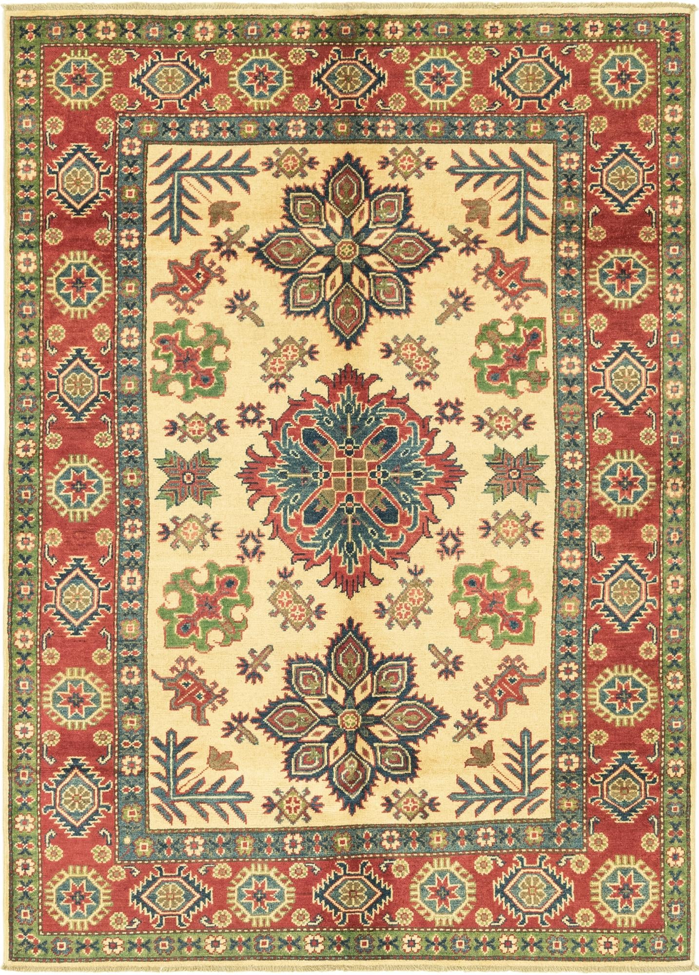 5' 1 x 7' 2 Hand Knotted Kazak Rug