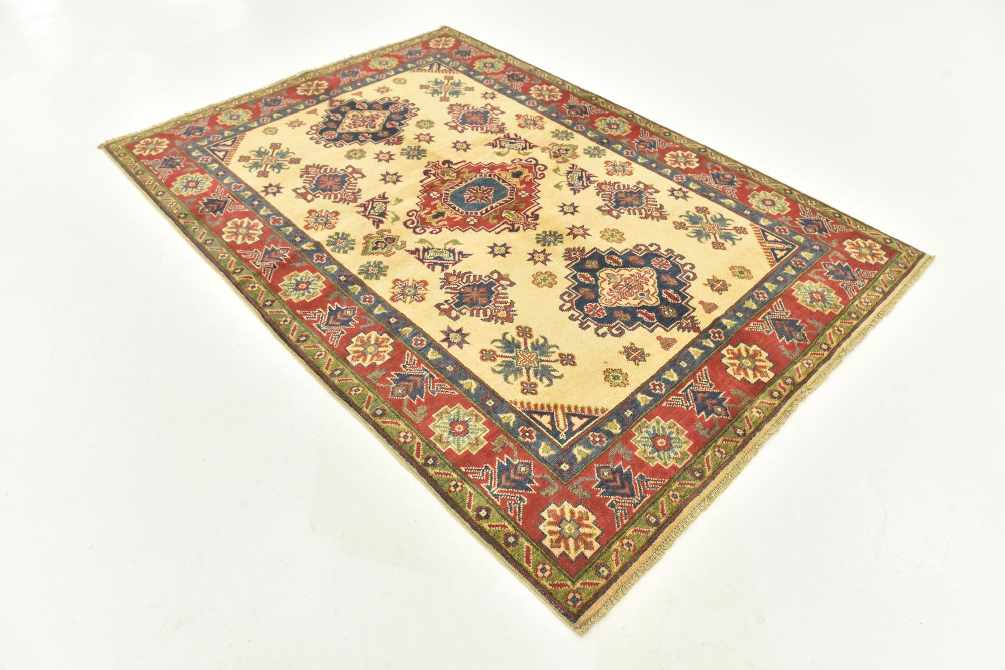 5' 1 x 7' 2 Hand Knotted Kazak Rug