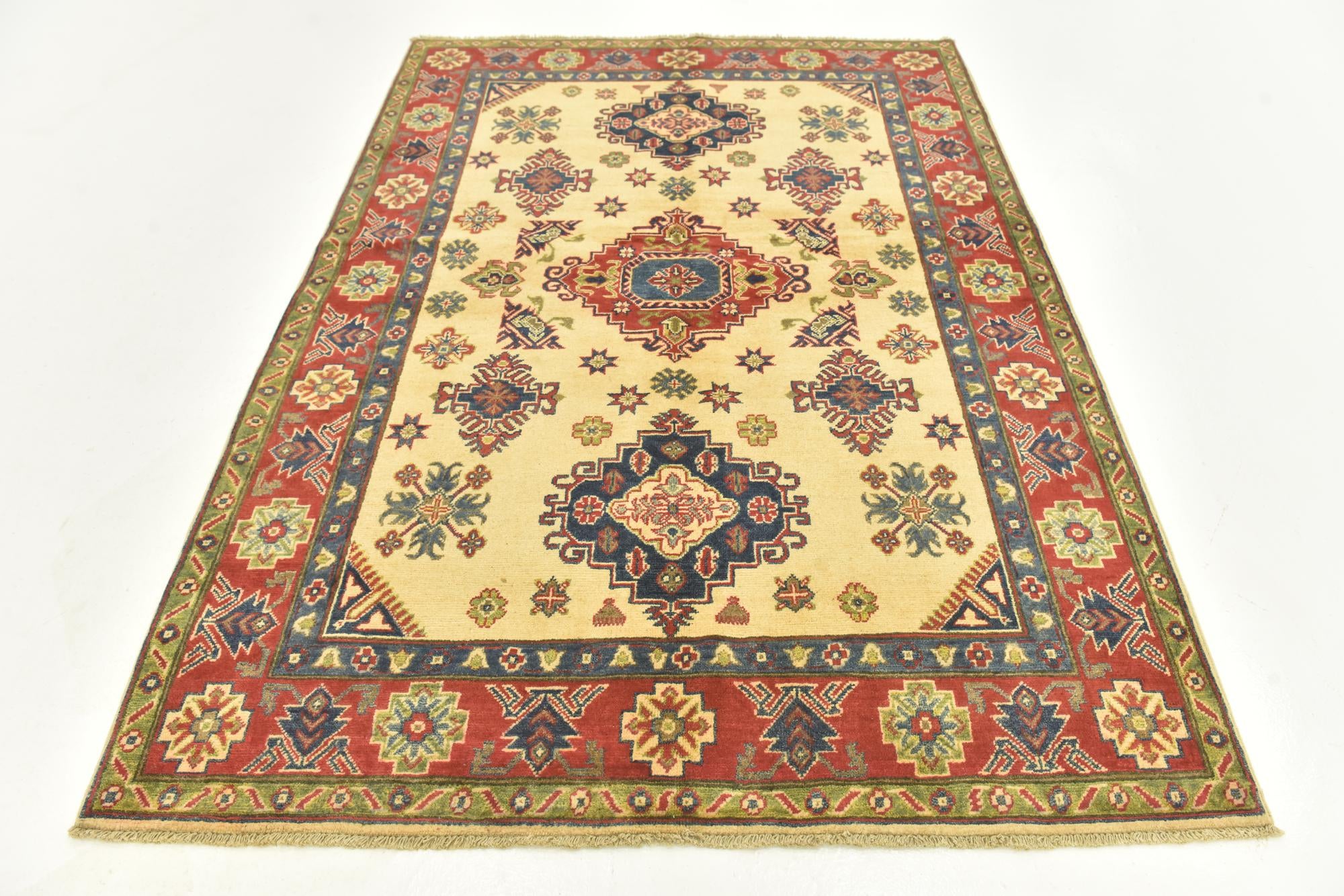 5' 1 x 7' 2 Hand Knotted Kazak Rug