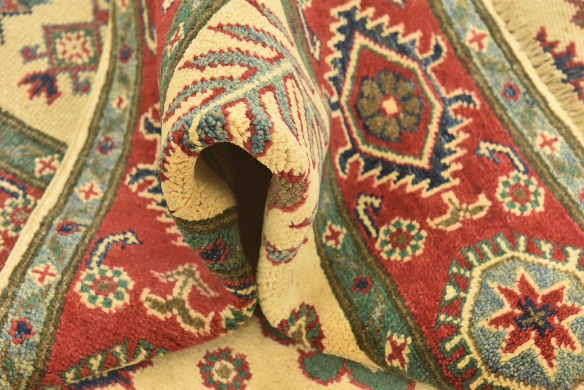 4' x 5' 10 Hand Knotted Kazak Rug