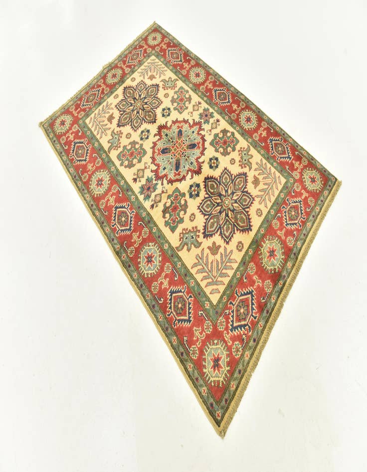 Detail image of 4' x 5' 10  Hand Knotted Kazak Rug