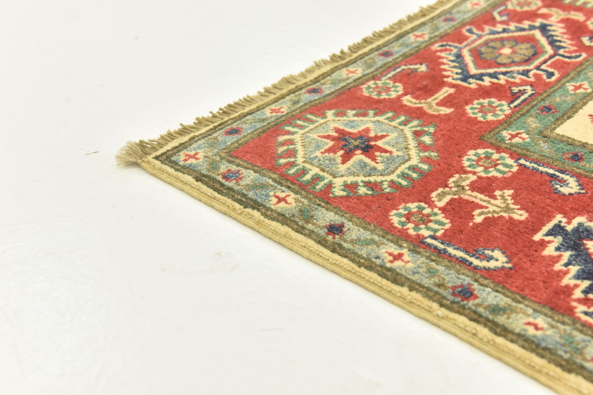 4' x 5' 10 Hand Knotted Kazak Rug