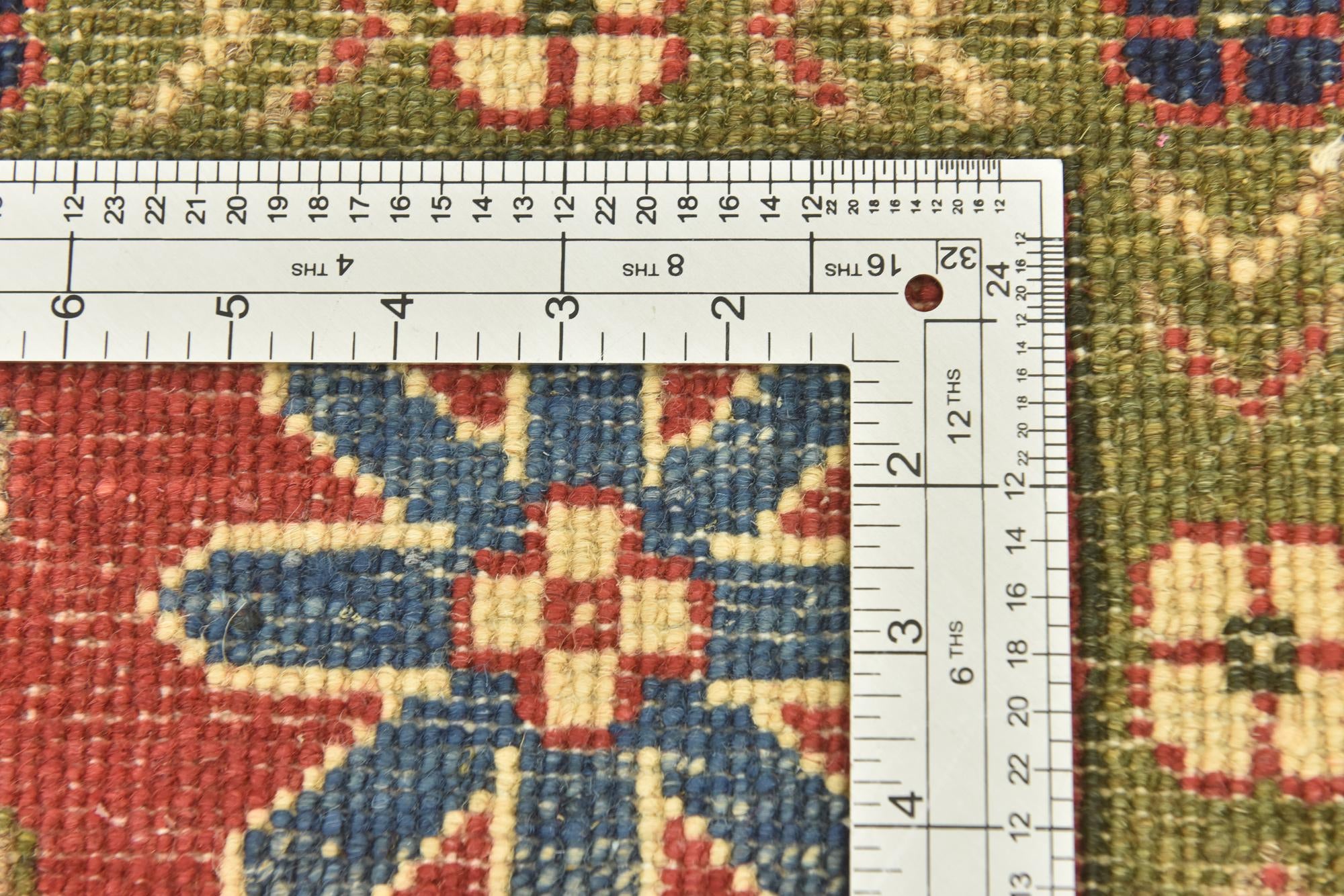 4' 3 x 6' Hand Knotted Kazak Rug