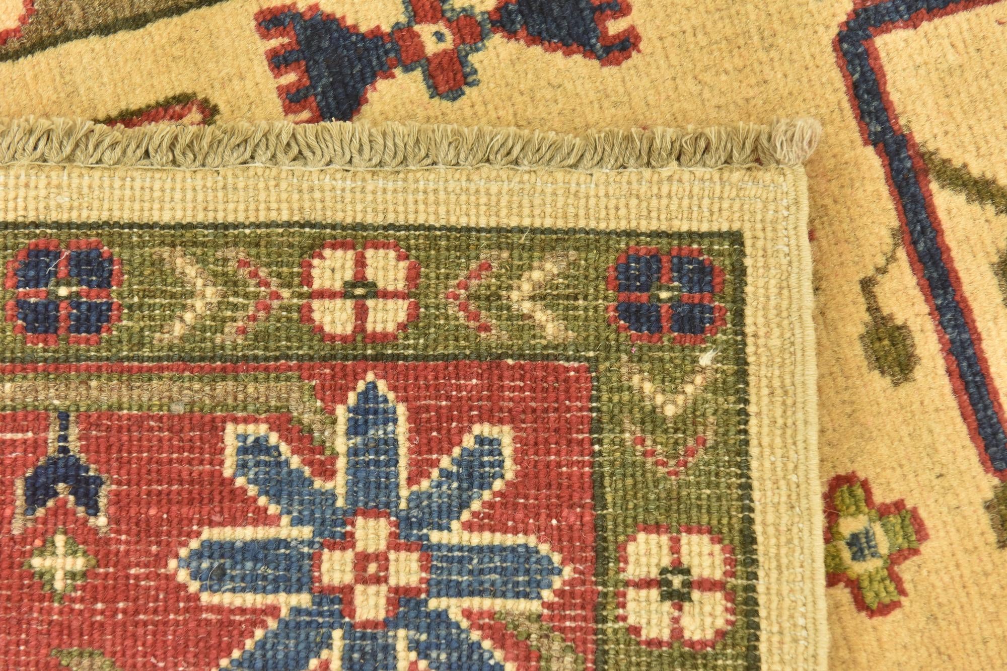4' 3 x 6' Hand Knotted Kazak Rug