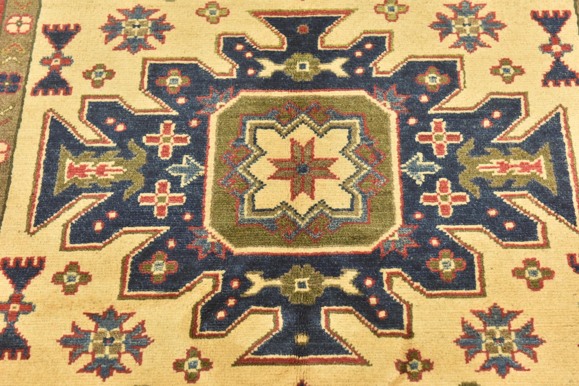 4' 3 x 6' Hand Knotted Kazak Rug
