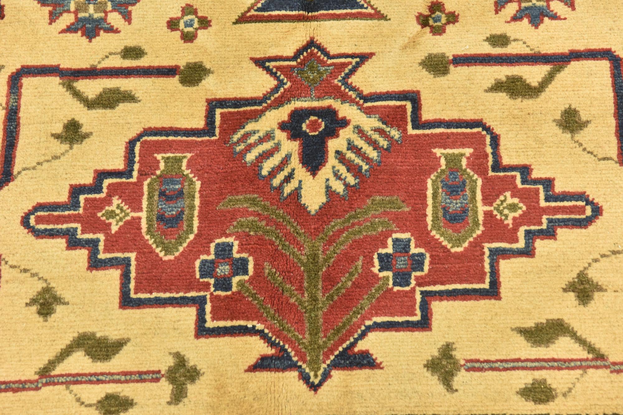 4' 3 x 6' Hand Knotted Kazak Rug