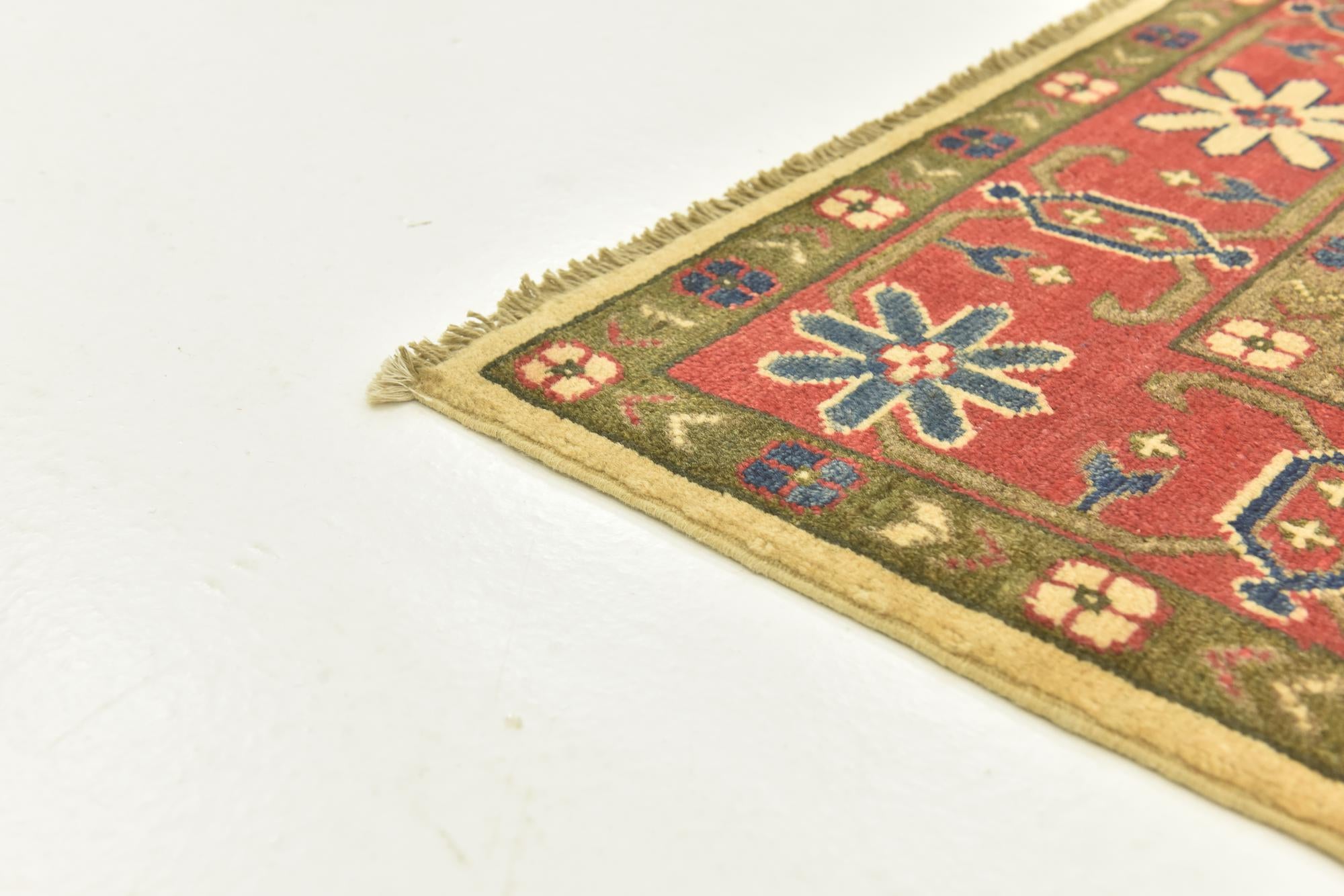 4' 3 x 6' Hand Knotted Kazak Rug