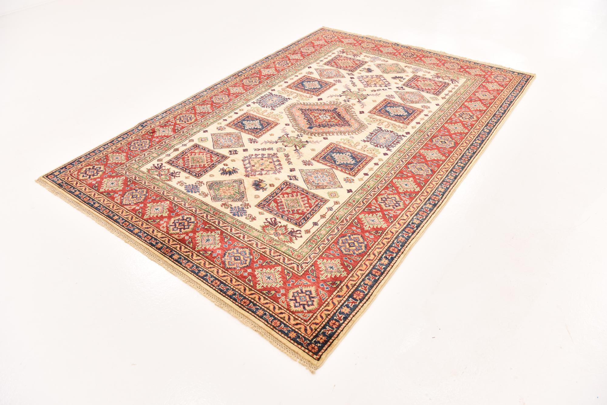 5' 8 x 8' 2 Hand Knotted Kazak Oriental Rug