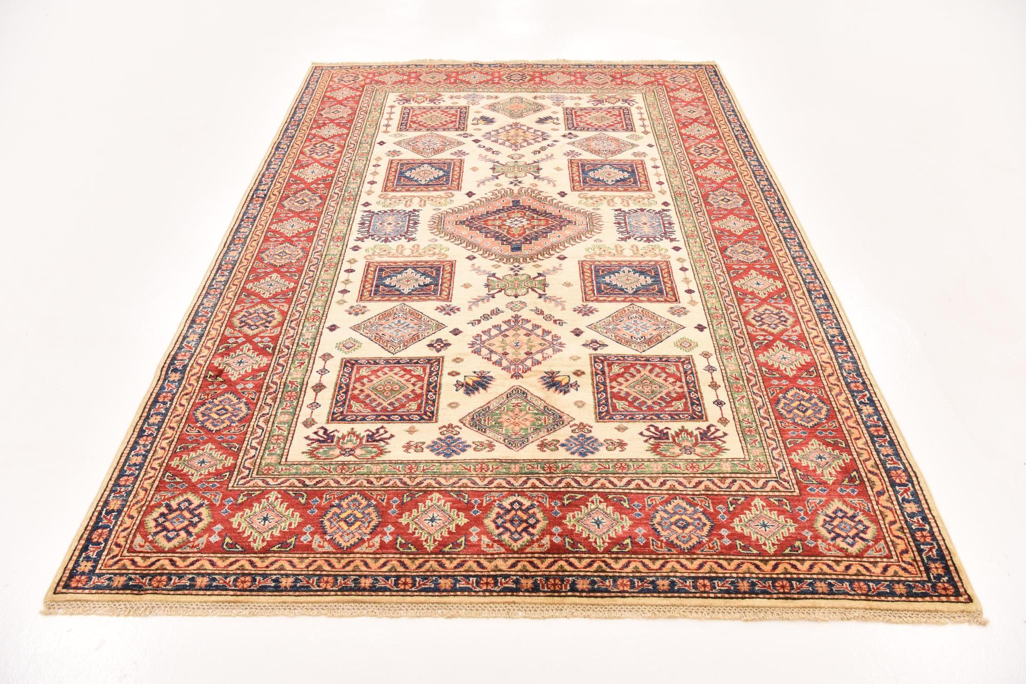 5' 8 x 8' 2 Hand Knotted Kazak Oriental Rug