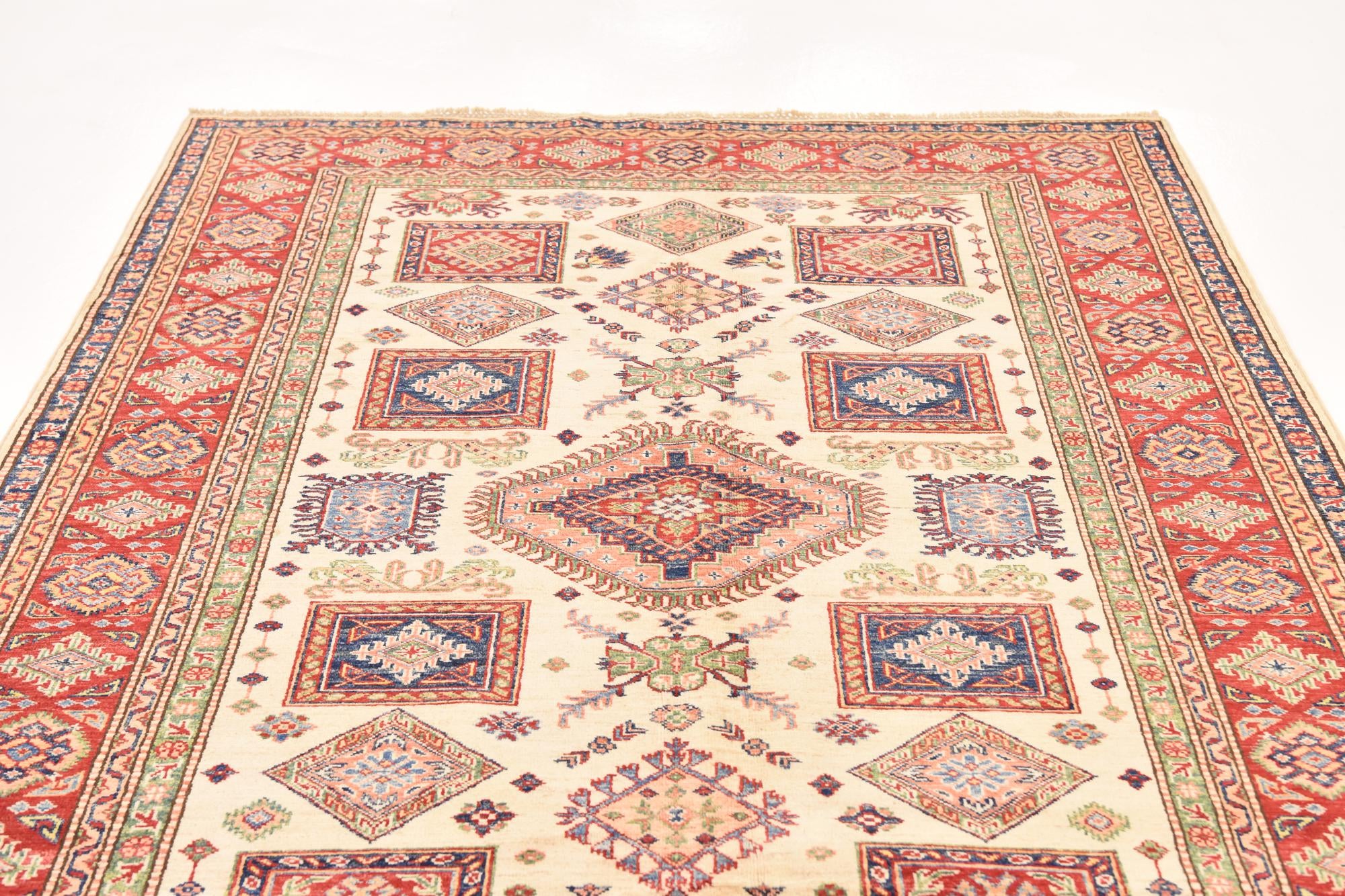 5' 8 x 8' 2 Hand Knotted Kazak Oriental Rug