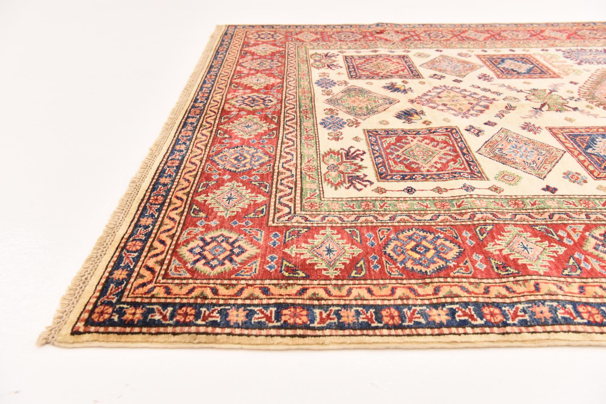 5' 8 x 8' 2 Hand Knotted Kazak Oriental Rug