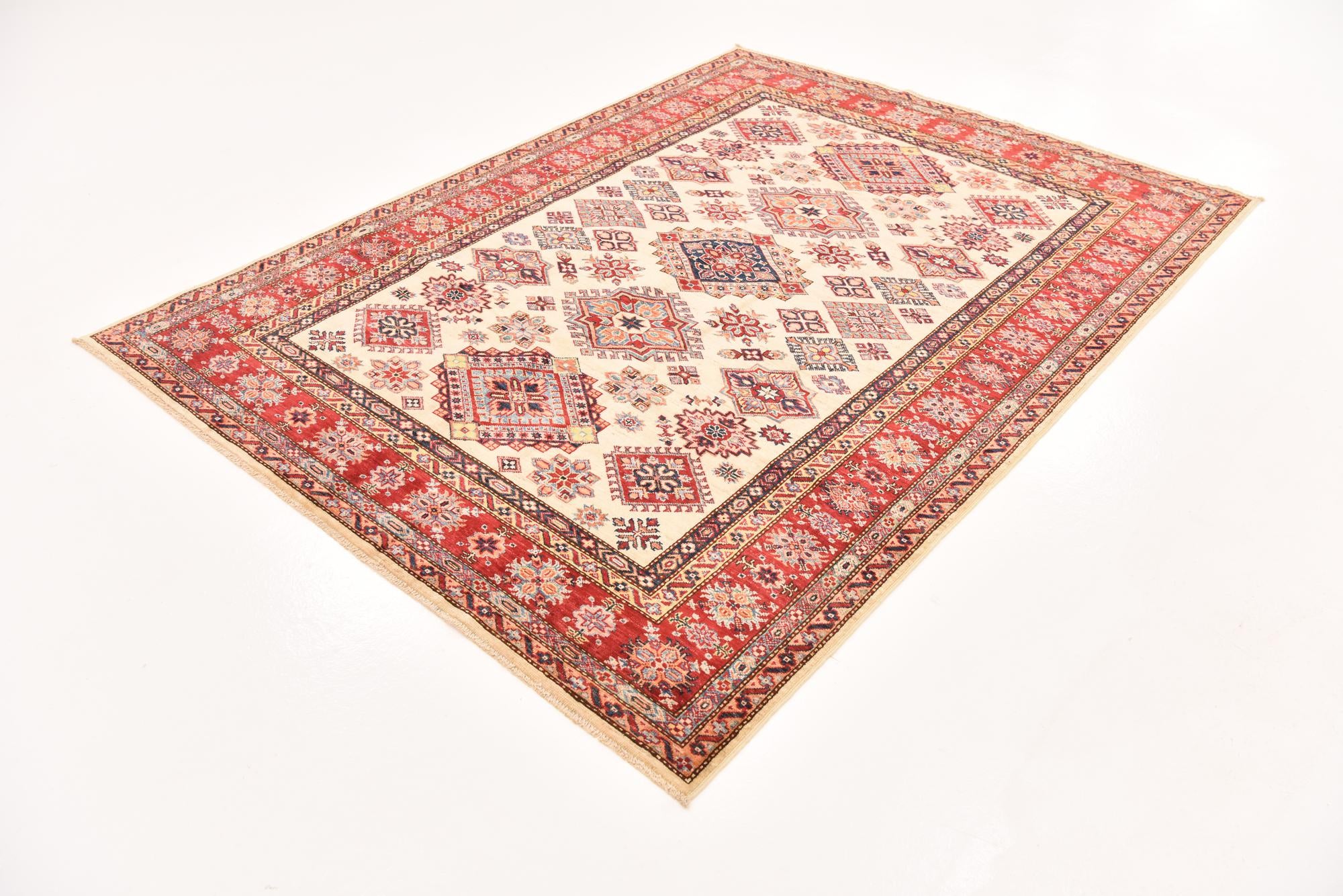 5' 9 x 7' 9 Hand Knotted Kazak Oriental Rug
