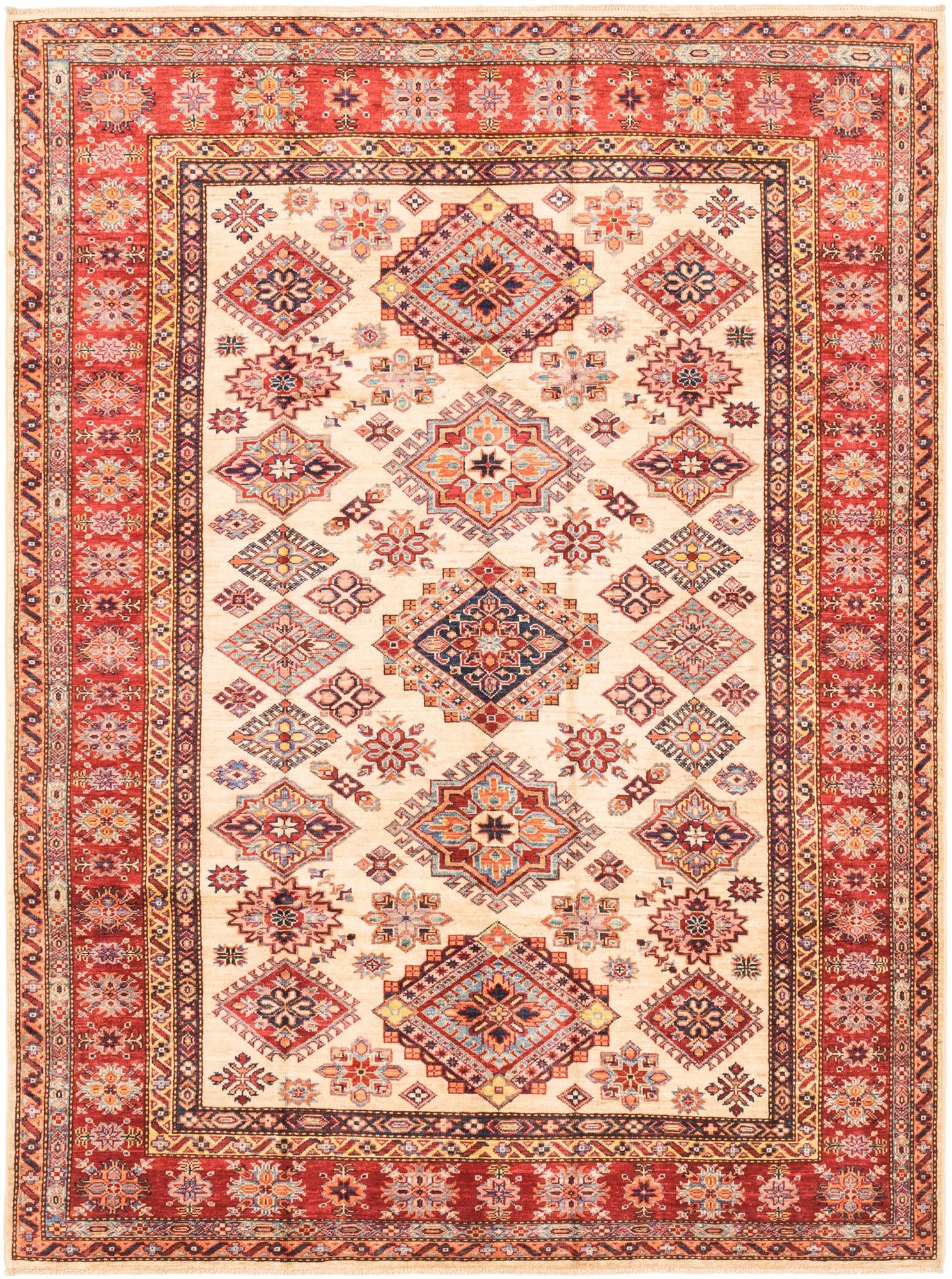 5' 9 x 7' 9 Hand Knotted Kazak Oriental Rug