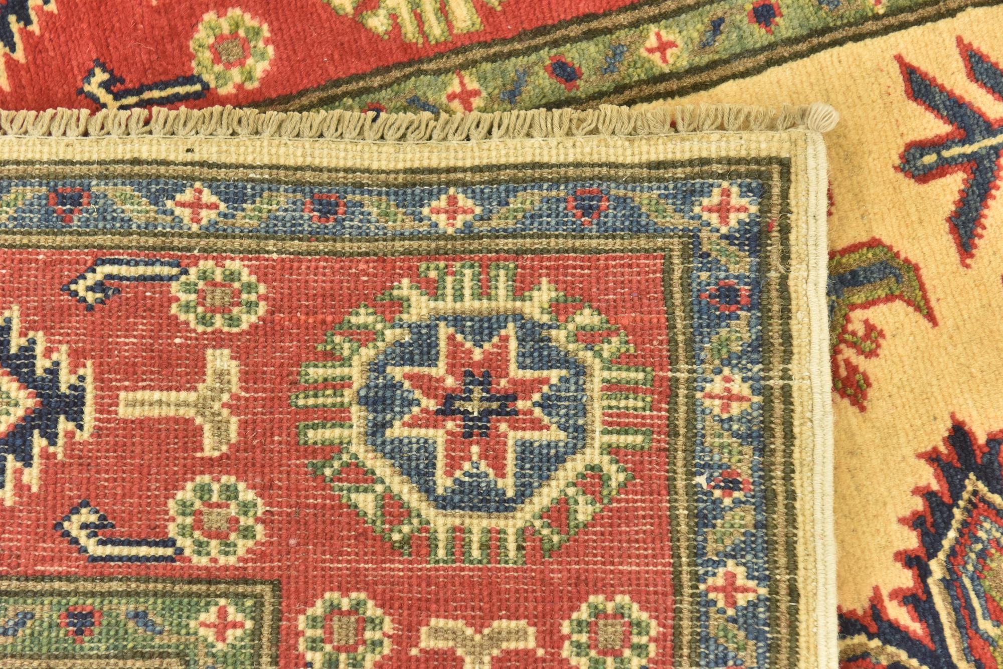 4' 4 x 5' 8 Hand Knotted Kazak Rug