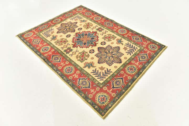 4' 4 x 5' 8 Hand Knotted Kazak Rug