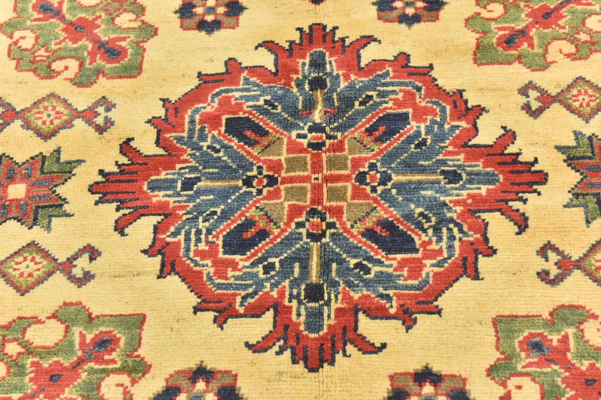 4' 4 x 5' 8 Hand Knotted Kazak Rug
