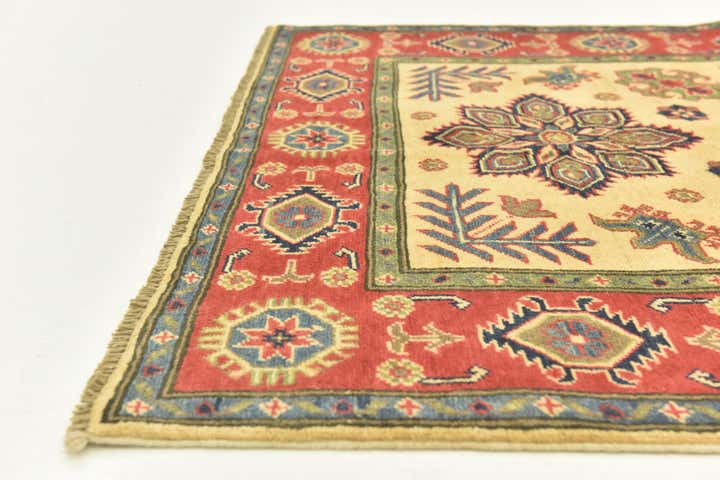 4' 4 x 5' 8 Hand Knotted Kazak Rug