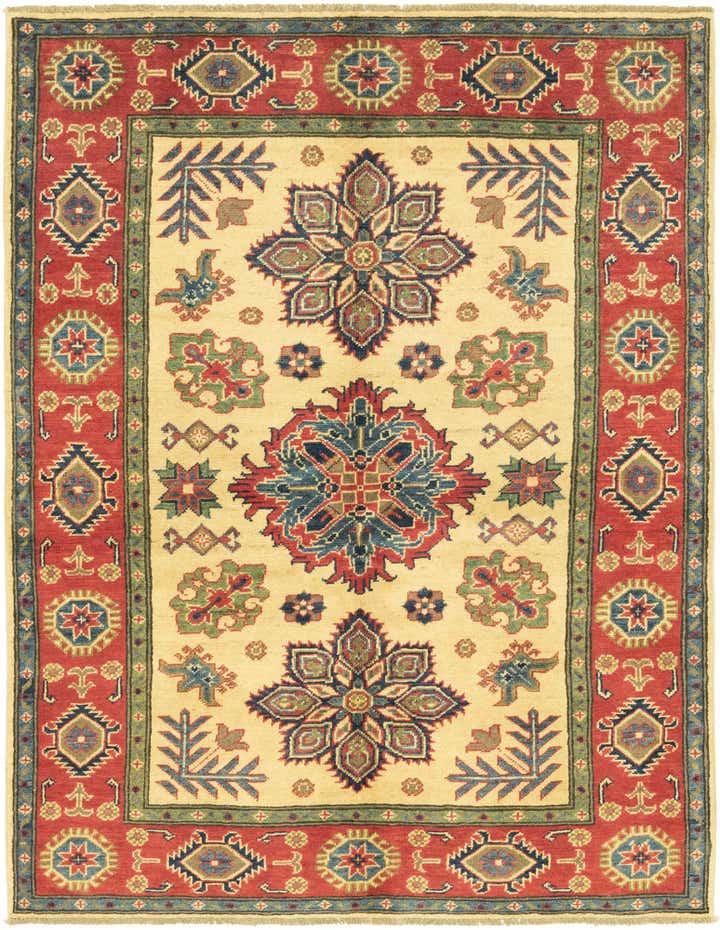 4' 4 x 5' 8 Hand Knotted Kazak Rug