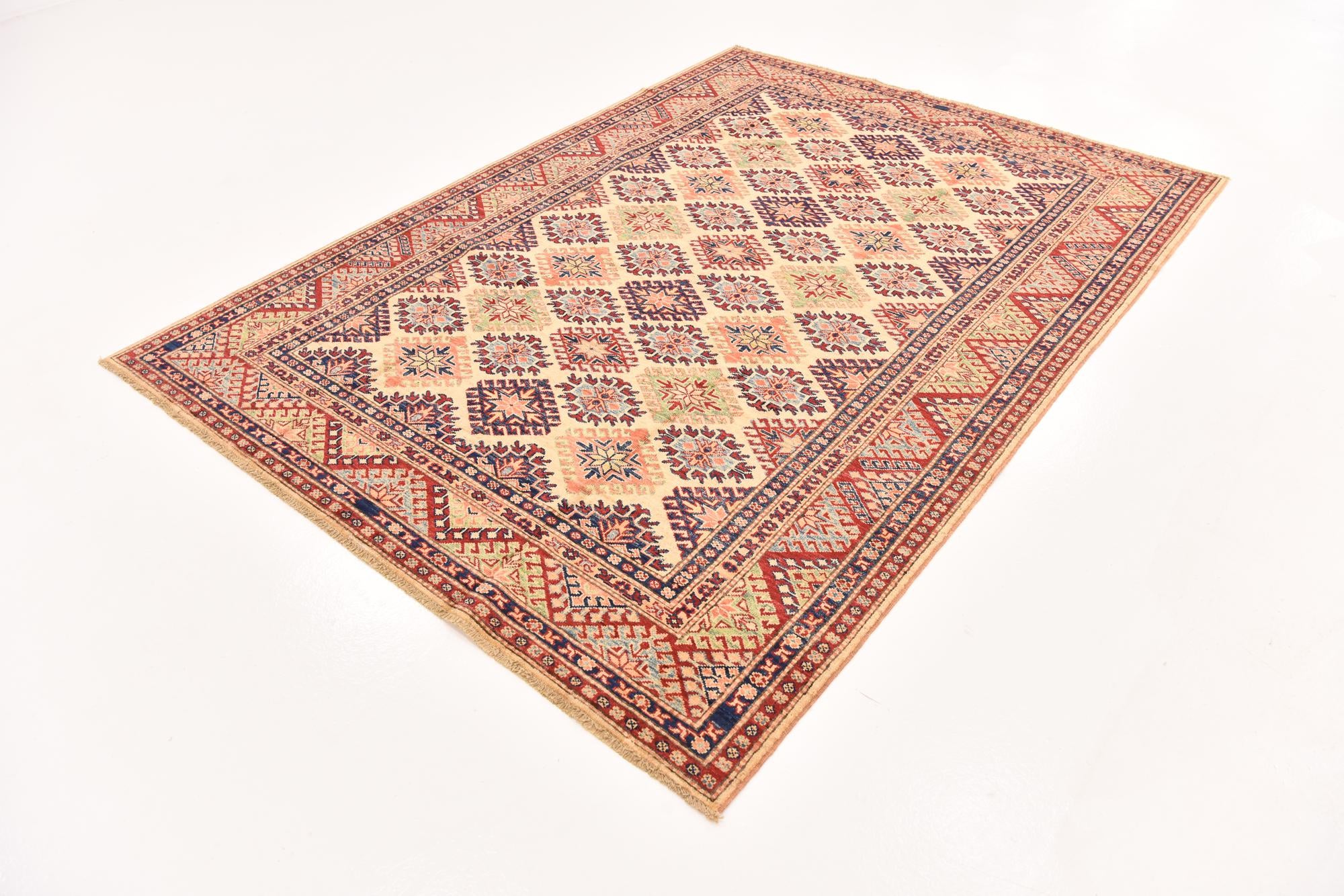 5' 8 x 7' 11 Hand Knotted Kazak Oriental Rug