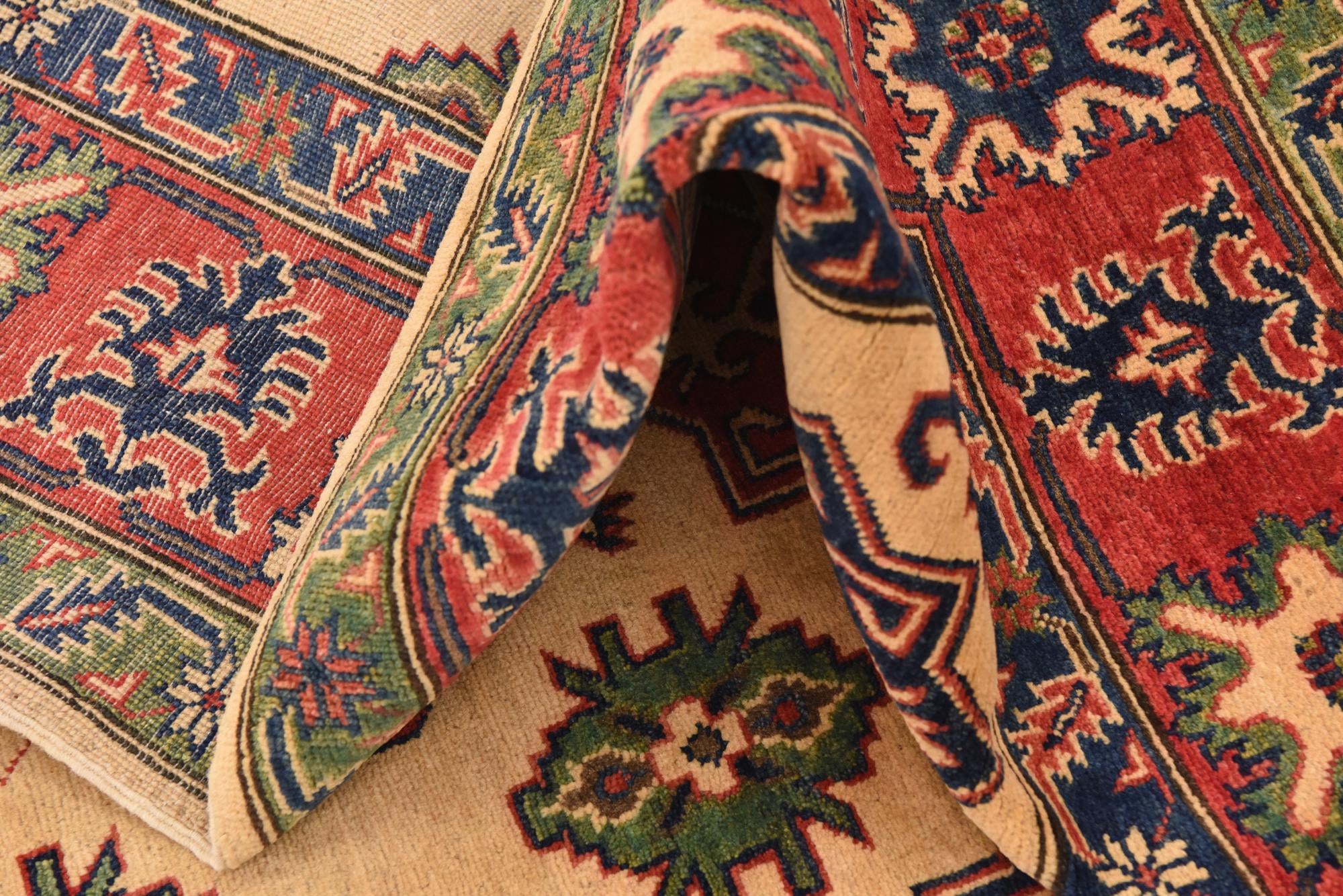 6' 7 x 9' 6 Hand Knotted Kazak Rug