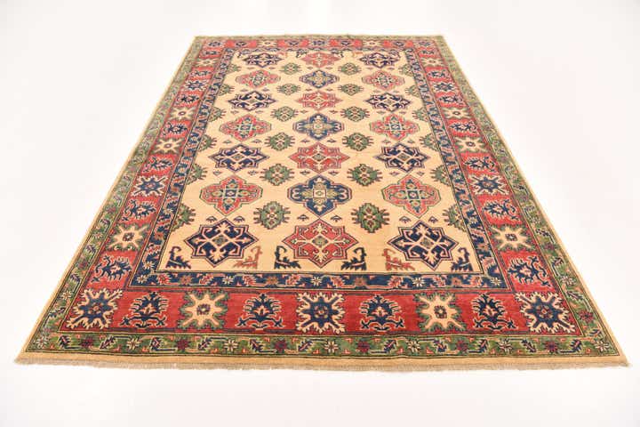 6' 7 x 9' 6 Hand Knotted Kazak Rug